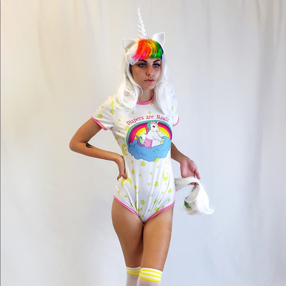 Adult romper baby unicorn bodysuit